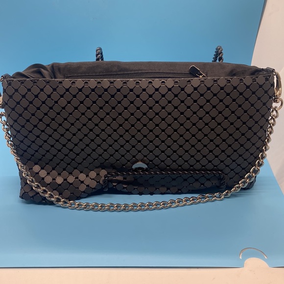 Urban Expressions matte black metal clutch with chain - Picture 5 of 5